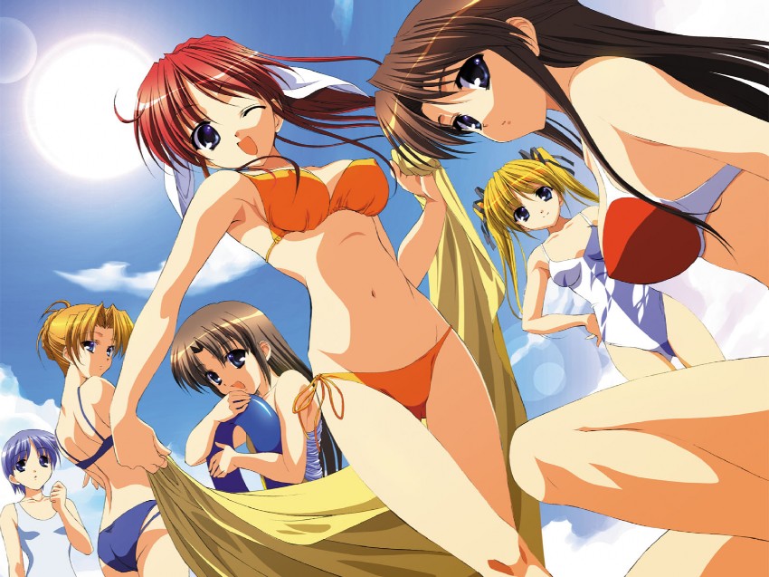 fujieda honami, shibugaki matsuri, amagasaki mikoto, tachibana chihiro, nonohara yui, and 1 more (tsuki wa higashi ni hi wa nishi ni) drawn by fumio_(ura_fmo)