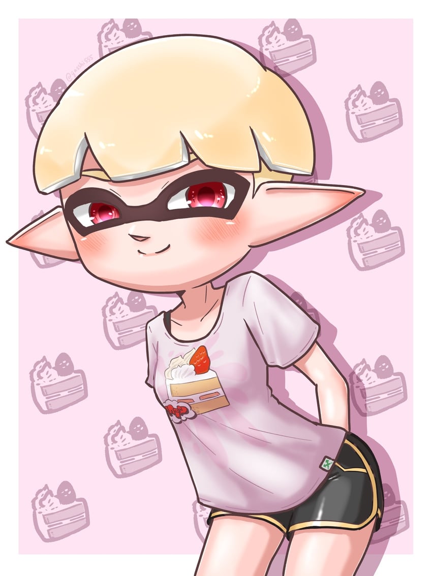 inkling player character and inkling girl (splatoon and 1 more) drawn by gasshi555