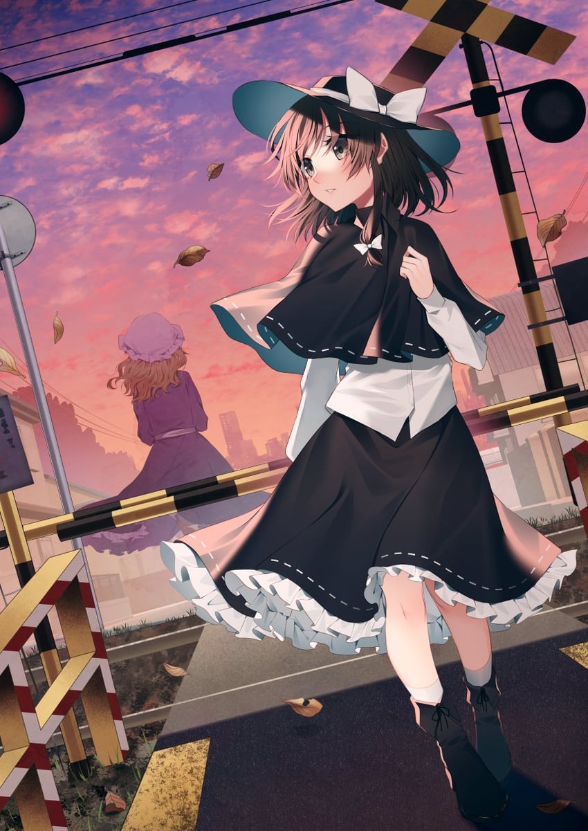 usami renko and maribel hearn (touhou) drawn by kaede_(mmkeyy)