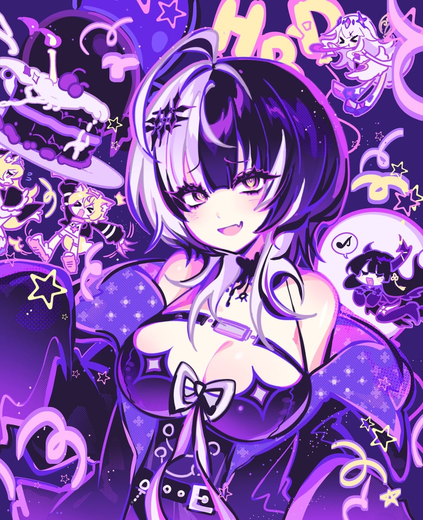 shiori novella, nerissa ravencroft, fuwawa abyssgard, mococo abyssgard, and koseki bijou (hololive and 1 more) drawn by anzu_(anzuhan)
