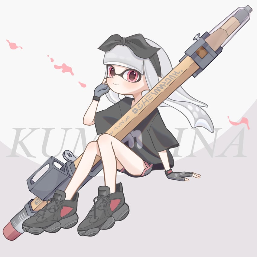 inkling player character and inkling girl (splatoon and 1 more) drawn by osakanagumi11