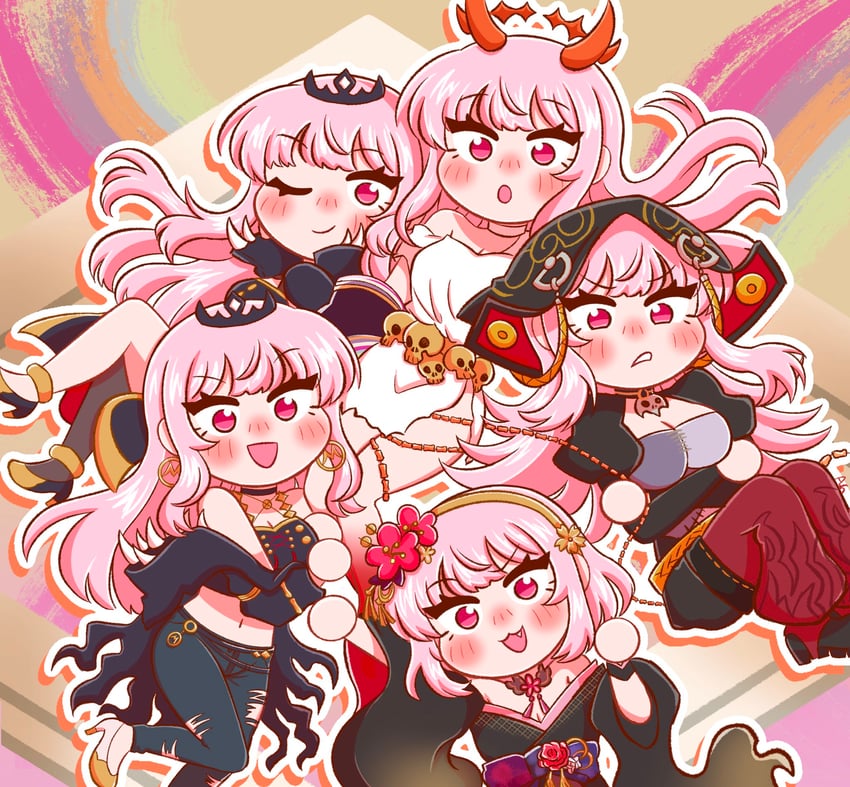 mori calliope (hololive and 1 more) drawn by arexsudraws
