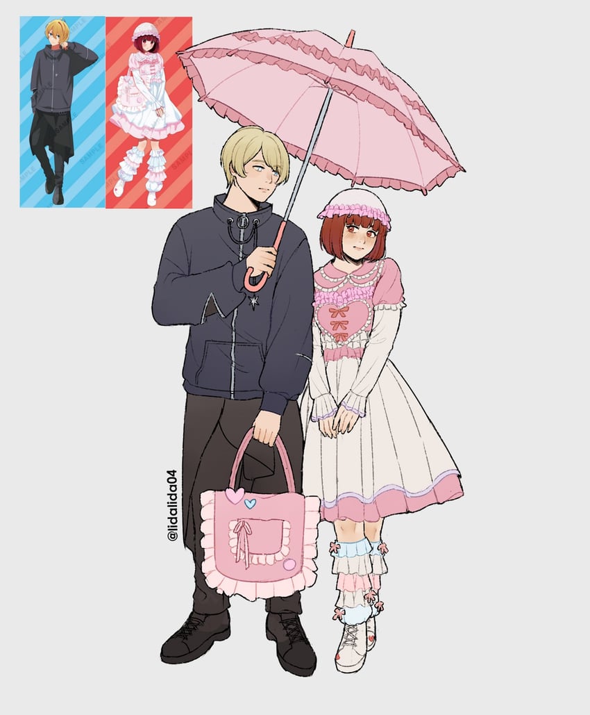 arima kana and hoshino aquamarine (oshi no ko) drawn by lida_(lidalida04)