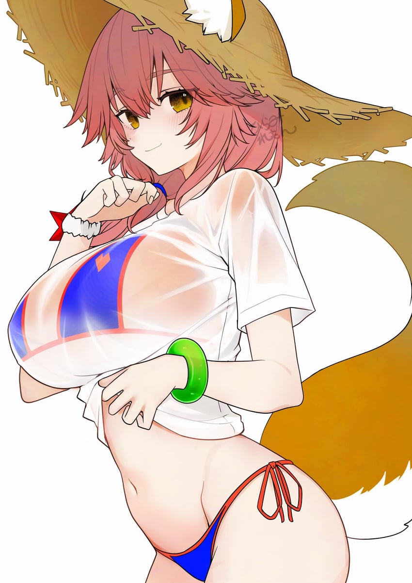 tamamo and tamamo no mae (fate and 1 more) drawn by saltylemontea