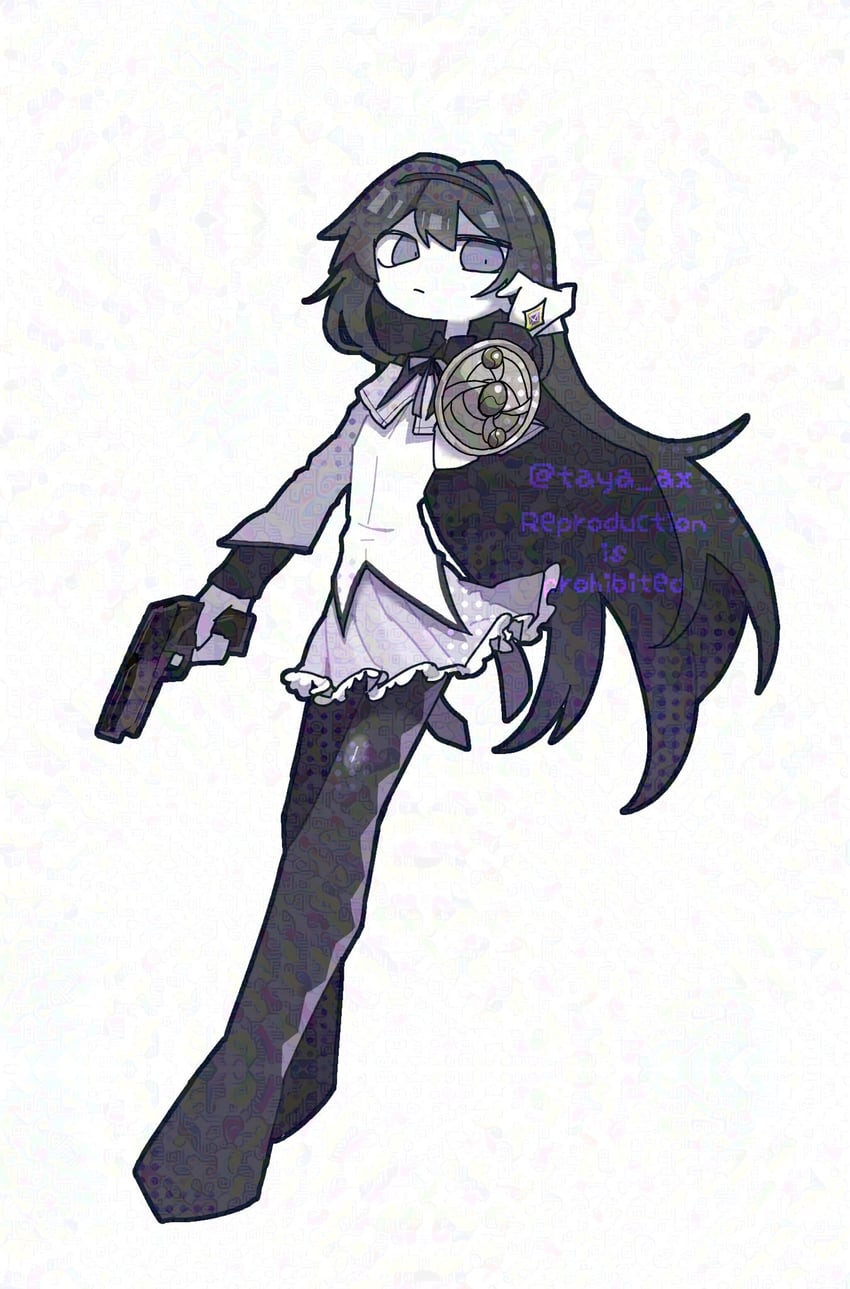 akemi homura (mahou shoujo madoka magica) drawn by taya_ax