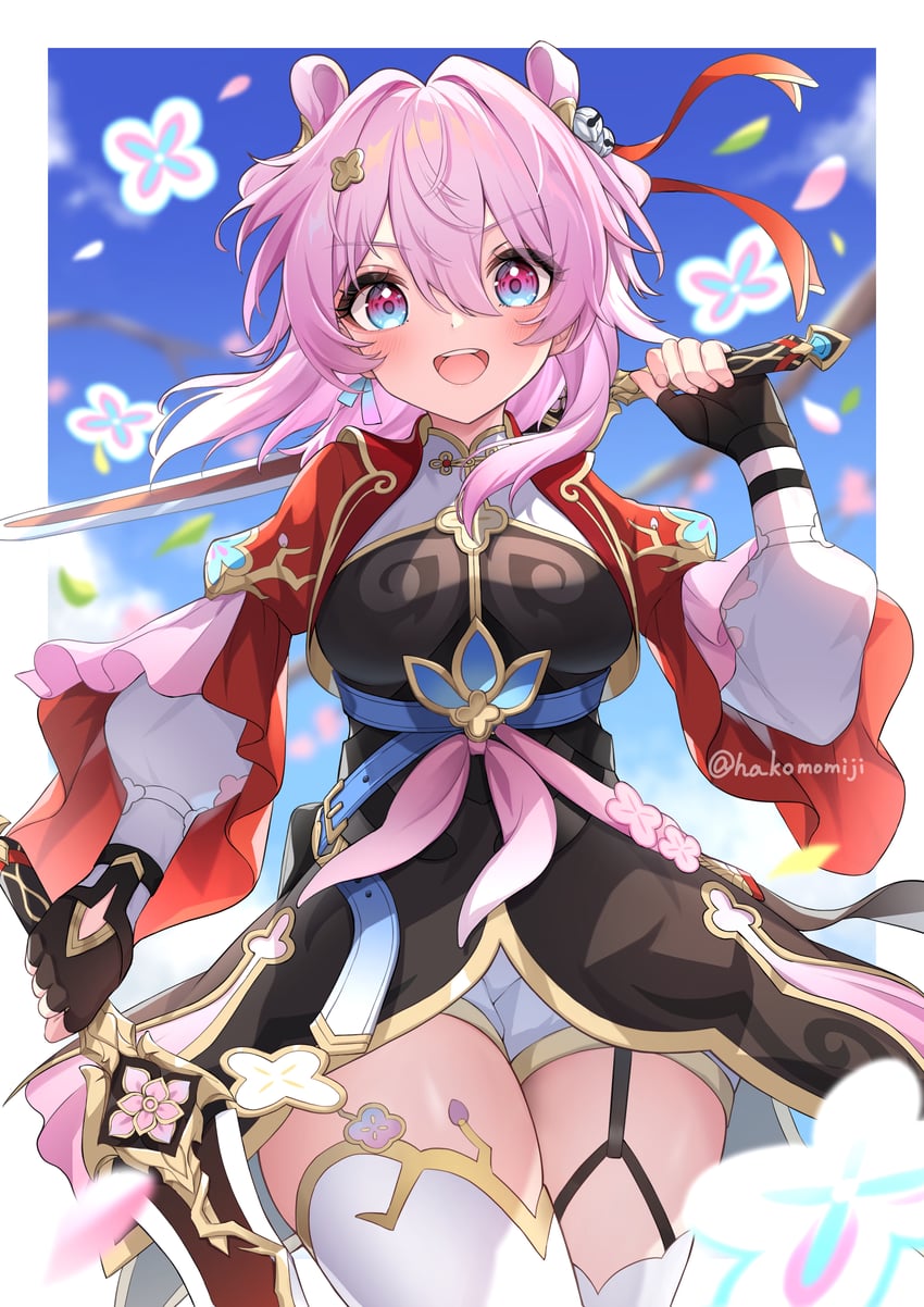 march 7th (honkai and 1 more) drawn by hako_momiji