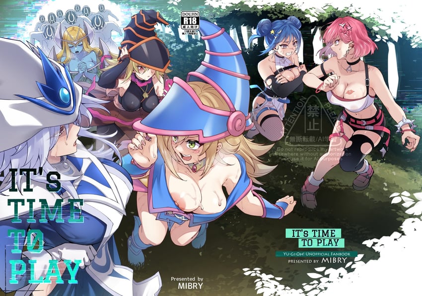 dark magician girl, silent magician, lil-la, ki-sikil, evil twin lil-la, and 3 more (yu-gi-oh!) drawn by mibry_(phrysm)