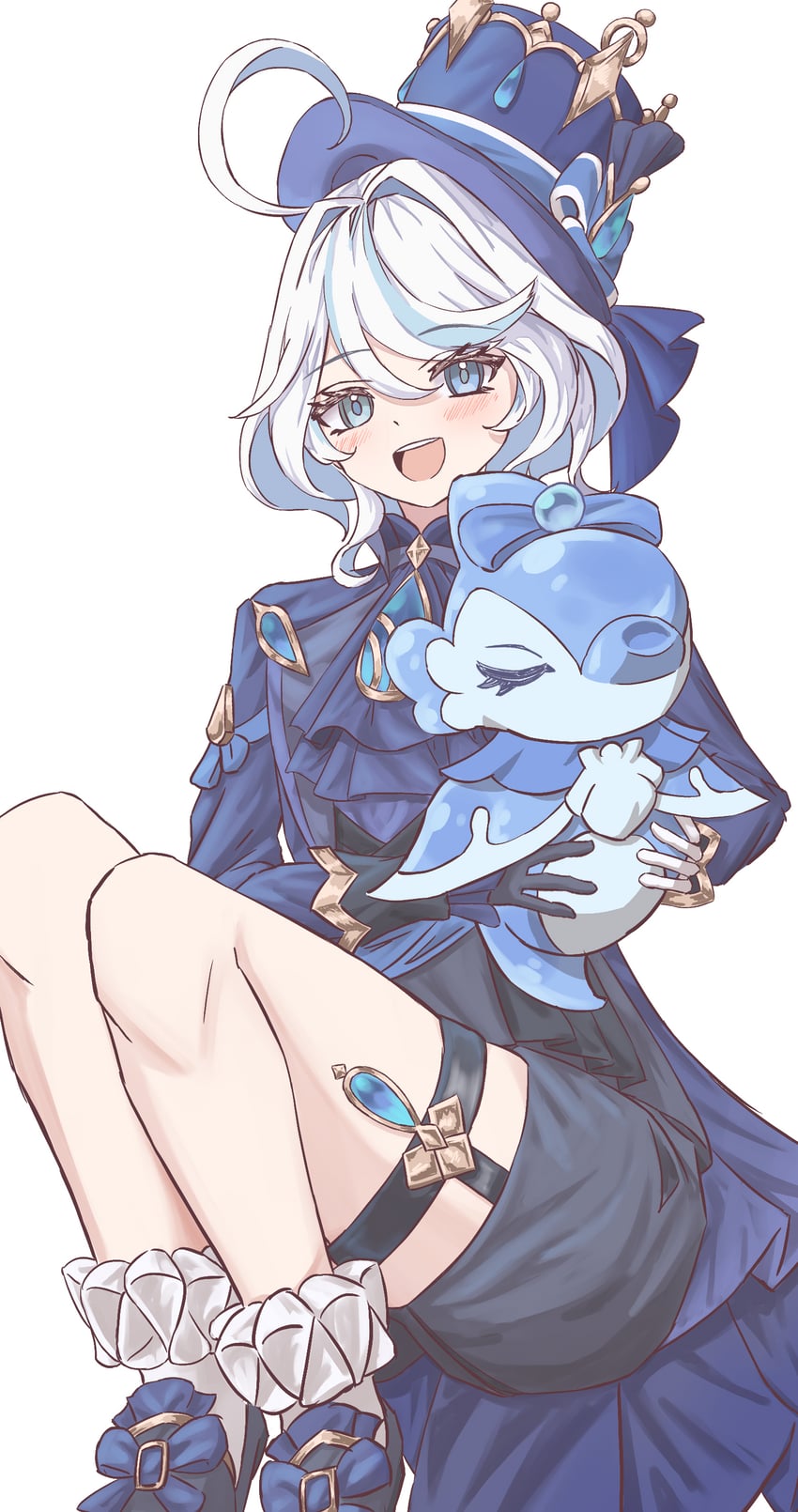 furina and surintendante chevalmarin (genshin impact) drawn by fumicode2_3