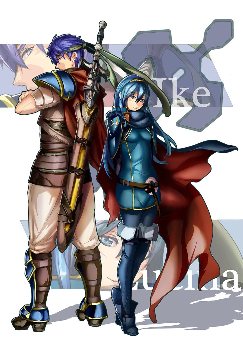 lucina and ike (fire emblem and 3 more) drawn by ere_(2516325)