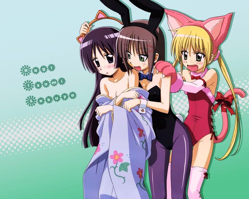 sanzen'in nagi, aizawa sakuya, and saginomiya isumi (hayate no gotoku!)