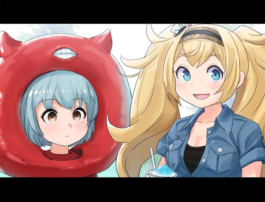 gambier bay, enemy lifebuoy, and samuel b. roberts (kantai collection) drawn by mizoki_kei