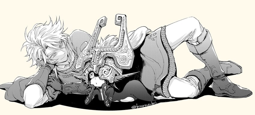 link and midna (the legend of zelda and 1 more) drawn by tak_(karasuki)