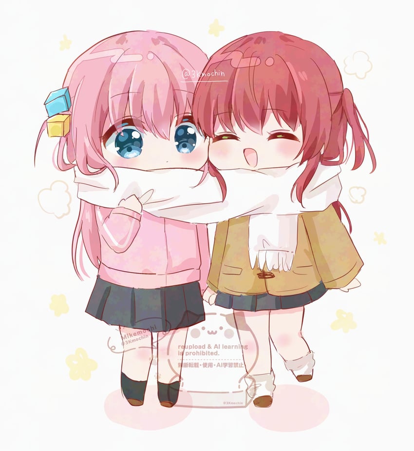 gotoh hitori and kita ikuyo (bocchi the rock!) drawn by mike_mochi