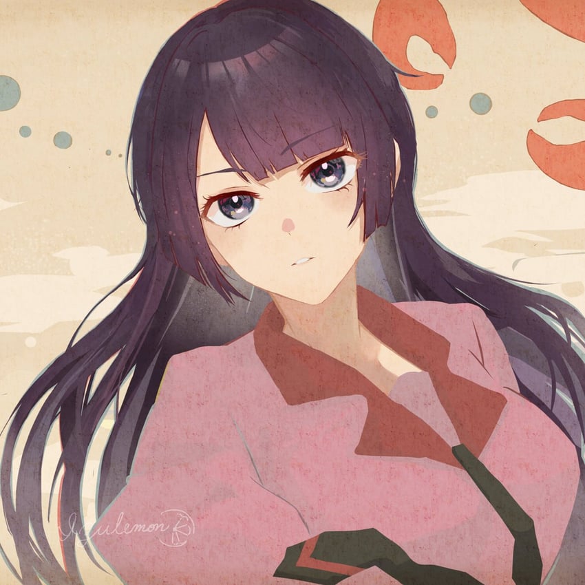 senjougahara hitagi (monogatari and 1 more) drawn by izu_lemon