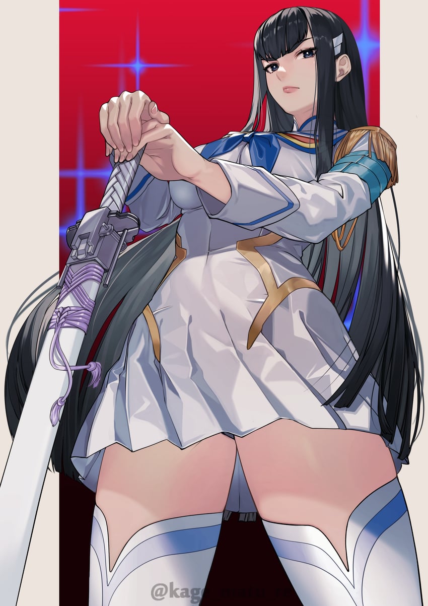 kiryuuin satsuki and junketsu (kill la kill) drawn by kagematsuri