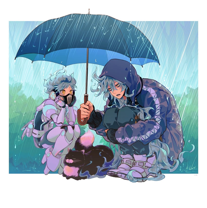 idia shroud, ortho shroud, and lucius (twisted wonderland) drawn by rakugakityou02
