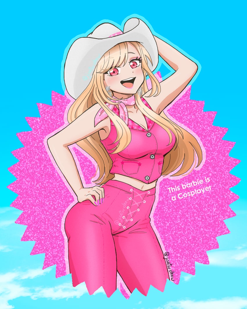 kitagawa marin, barbie, and stereotypical barbie (sono bisque doll wa koi wo suru and 1 more) drawn by yui_(jisatsu)