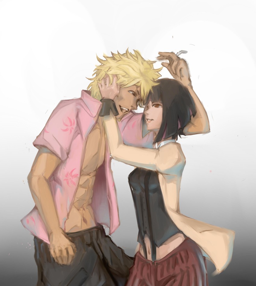 oshino meme and kagenui yozuru (monogatari and 2 more) drawn by oshino_yeye