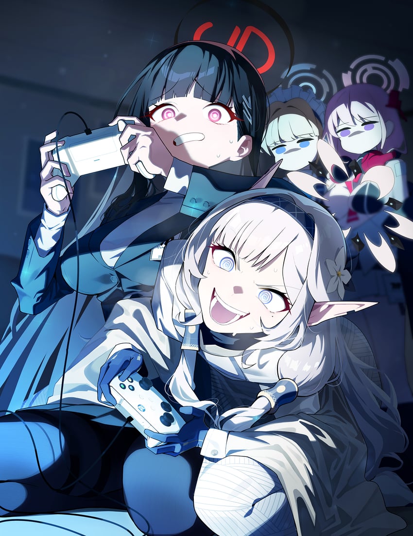 toki, rio, himari, and eimi (blue archive) drawn by nasan_(coldtime)