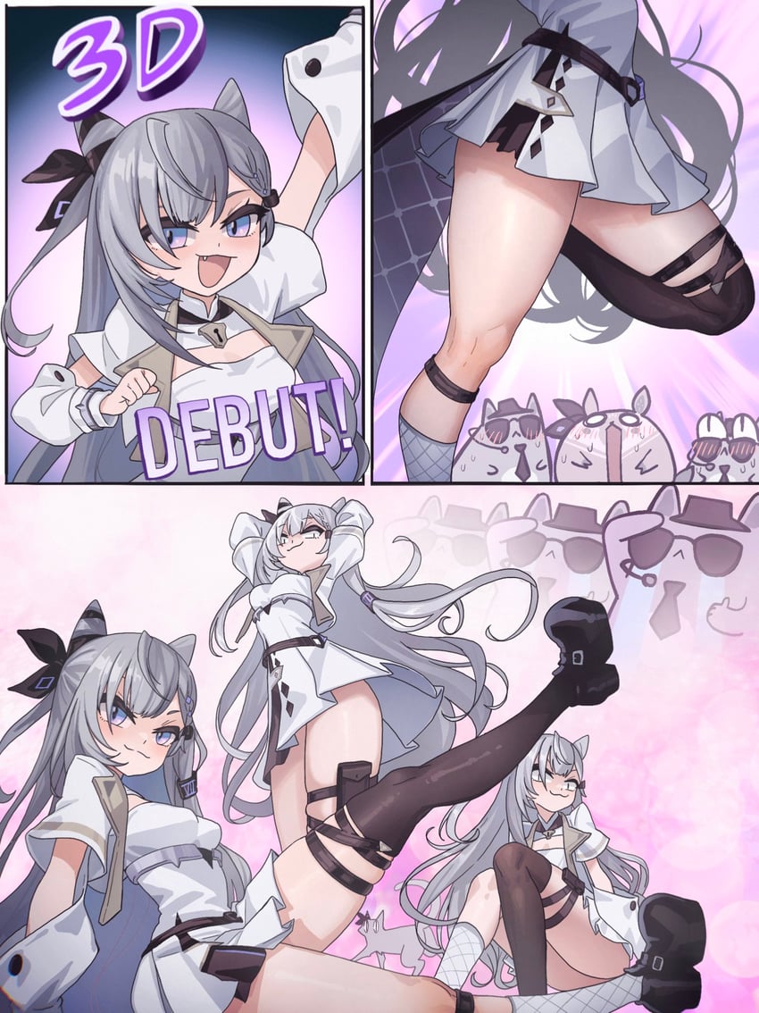 vestia zeta and bazo (hololive and 1 more) drawn by zedd_(zedgawr)