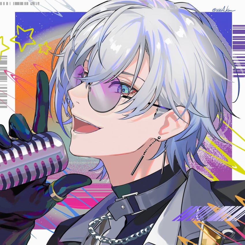 kaelix debonair (nijisanji and 1 more) drawn by koujisako