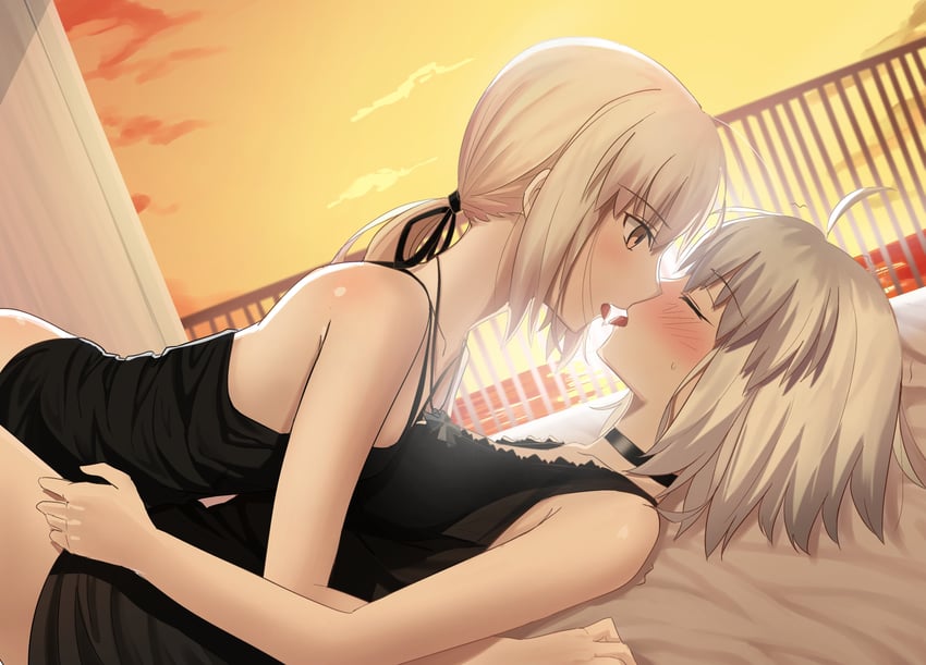 artoria pendragon, jeanne d'arc alter, and saber alter (fate and 1 more) drawn by longdq3008