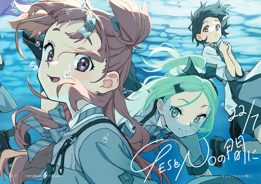 takigawa miu, toda jun, and kiryu touko (22/7) drawn by horiguchi_yukiko
