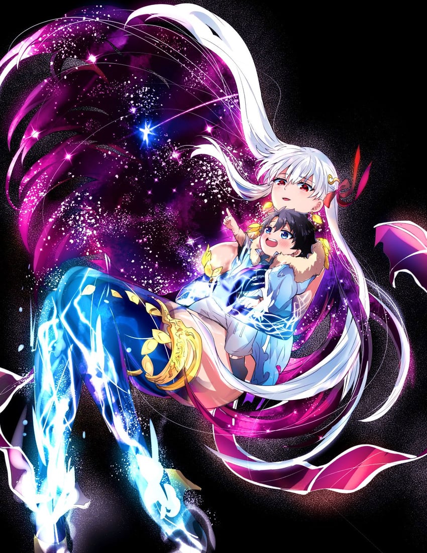 fujimaru ritsuka and kama (fate and 1 more) drawn by yukinaga_(asuten)