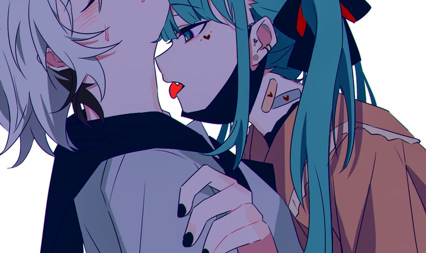 hatsune miku and flower (vocaloid and 2 more) drawn by ximuye