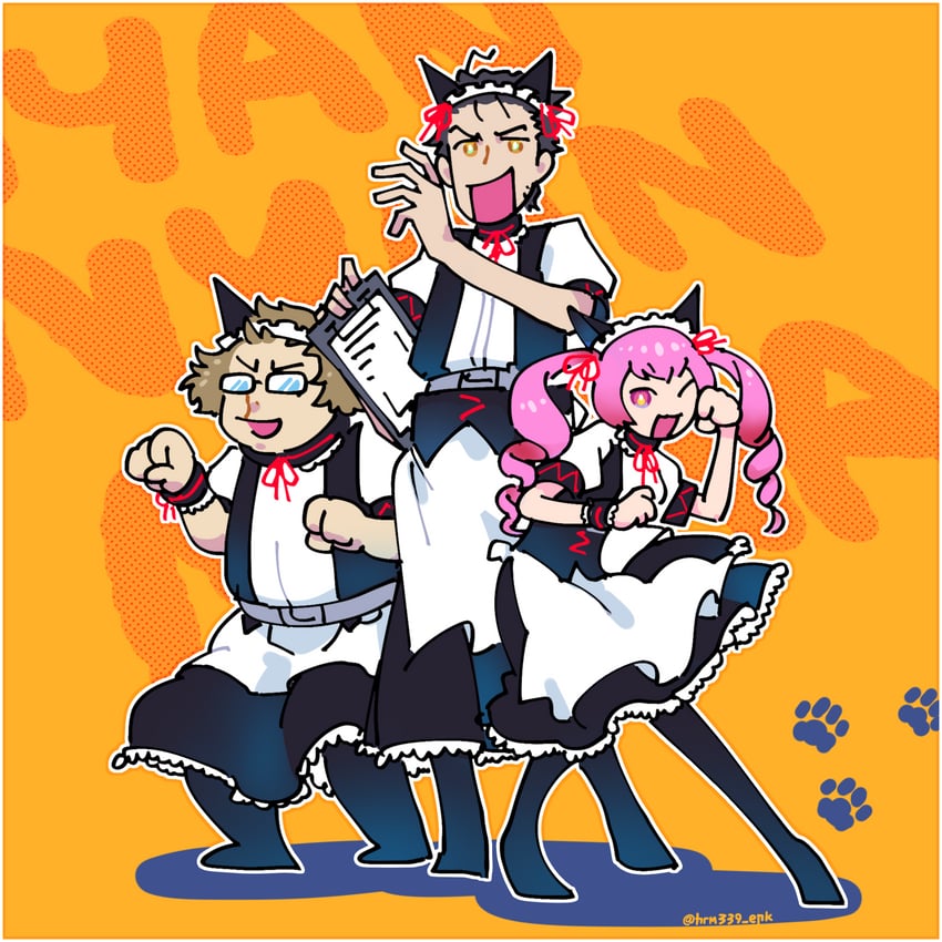 okabe rintarou, akiha rumiho, and hashida itaru (steins;gate) drawn by sibarue