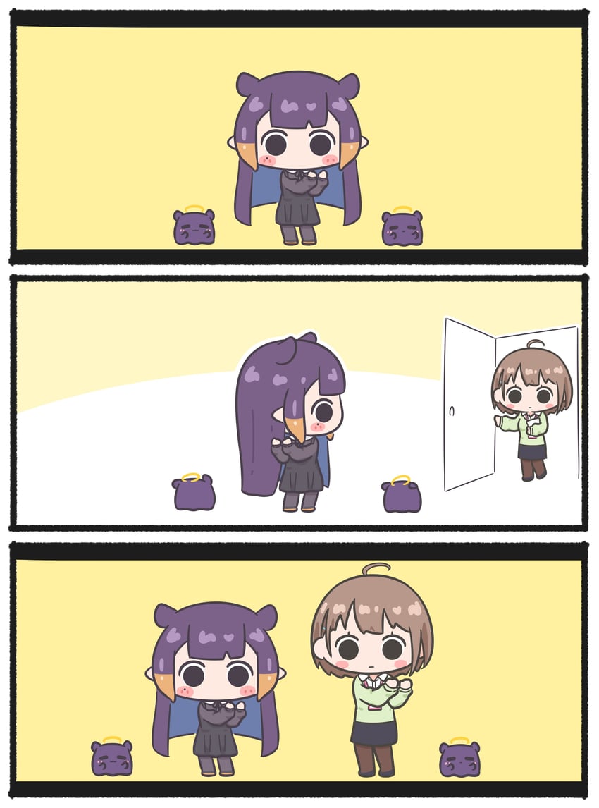 ninomae ina'nis, takodachi, and harusaki nodoka (hololive and 2 more) drawn by mpien