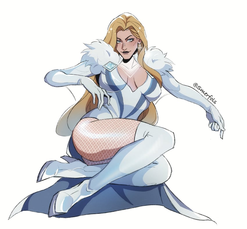 emma frost (marvel and 1 more) drawn by smerfols