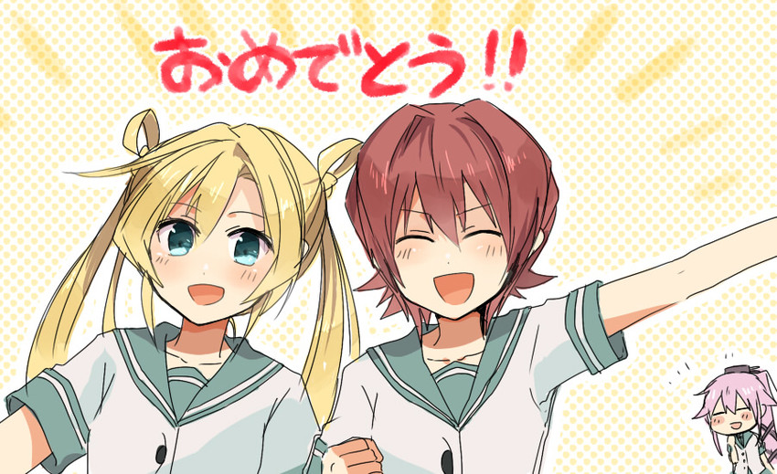 yura, abukuma, and kinu (kantai collection) drawn by annin_musou