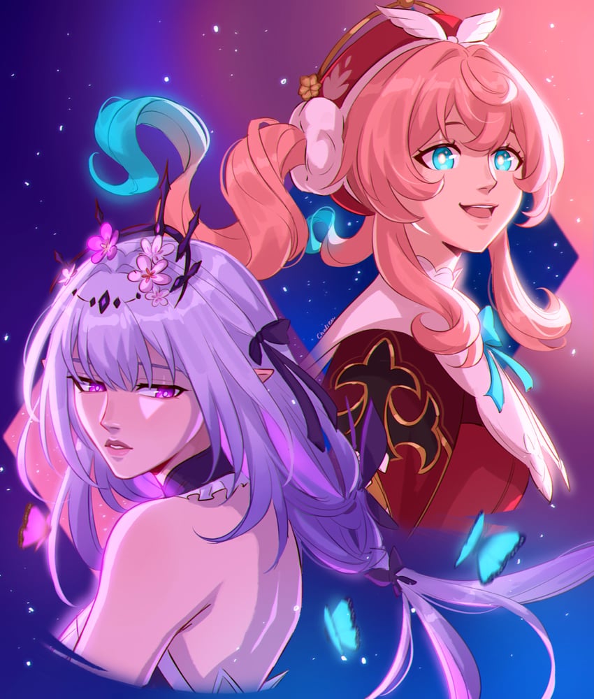 castorice and hyacine (honkai and 1 more) drawn by chalseu