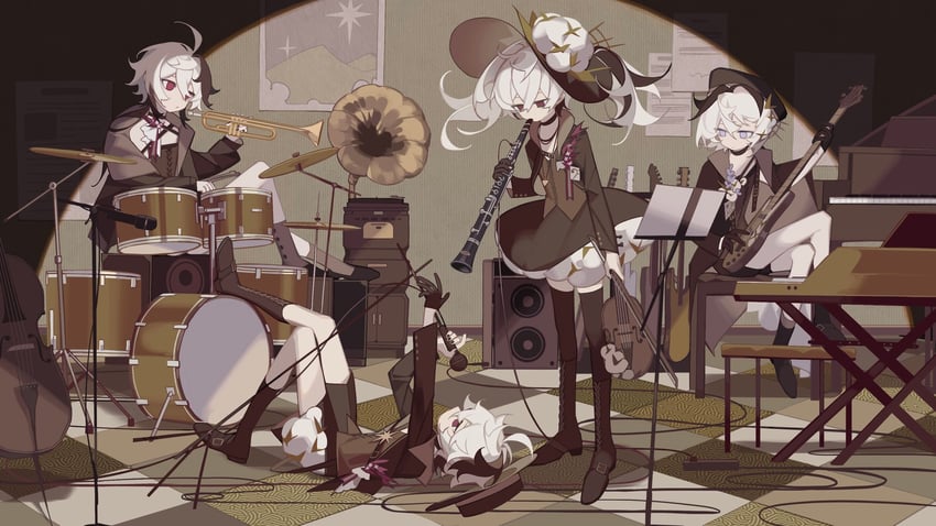 flower and ci flower (vocaloid and 2 more) drawn by eight-b