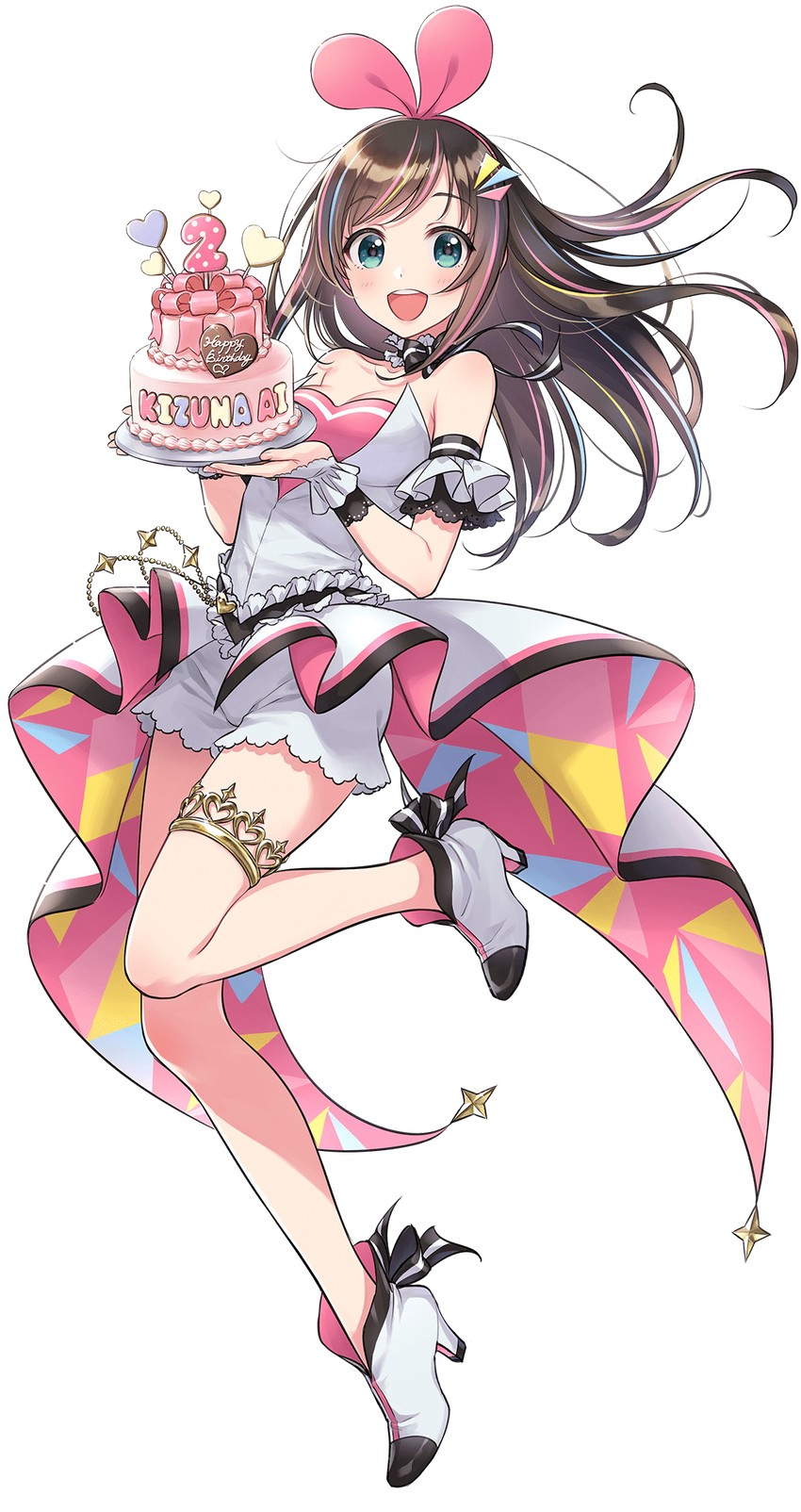 kizuna ai (kizuna ai inc.) drawn by morikura_en