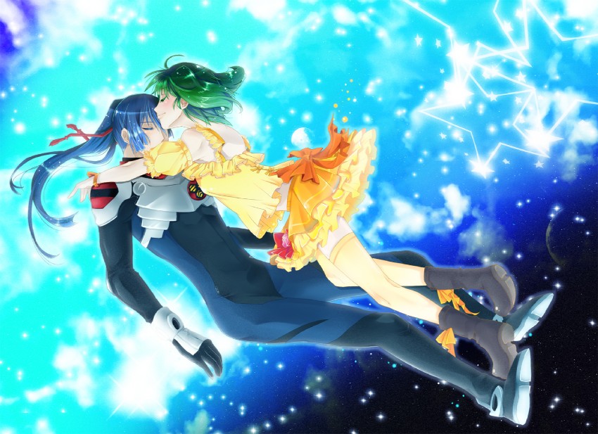 ranka lee and saotome alto (macross and 1 more) drawn by air0w0