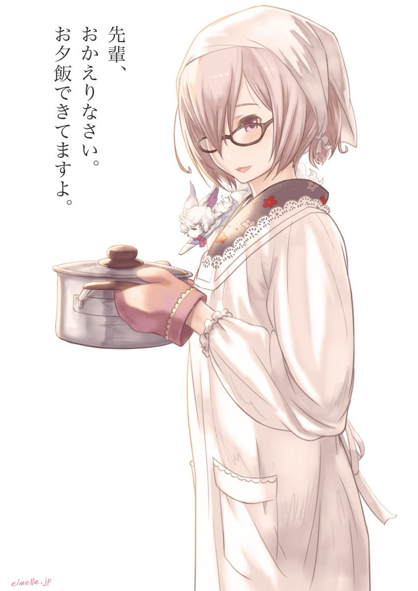 mash kyrielight and fou (fate and 1 more) drawn by eimelle_(nikukyuu)