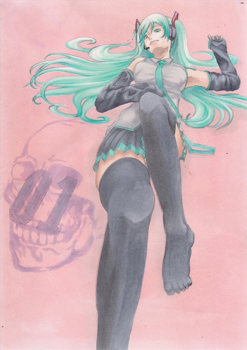 hatsune miku (vocaloid) drawn by recaro