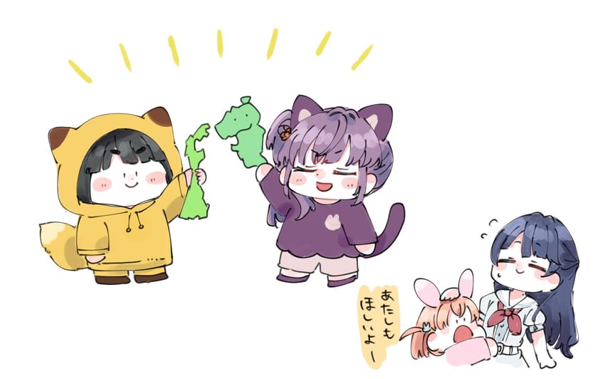 hinoshita kaho, otomune kozue, murano sayaka, and momose ginko (love live! and 1 more) drawn by moso_(expect66)