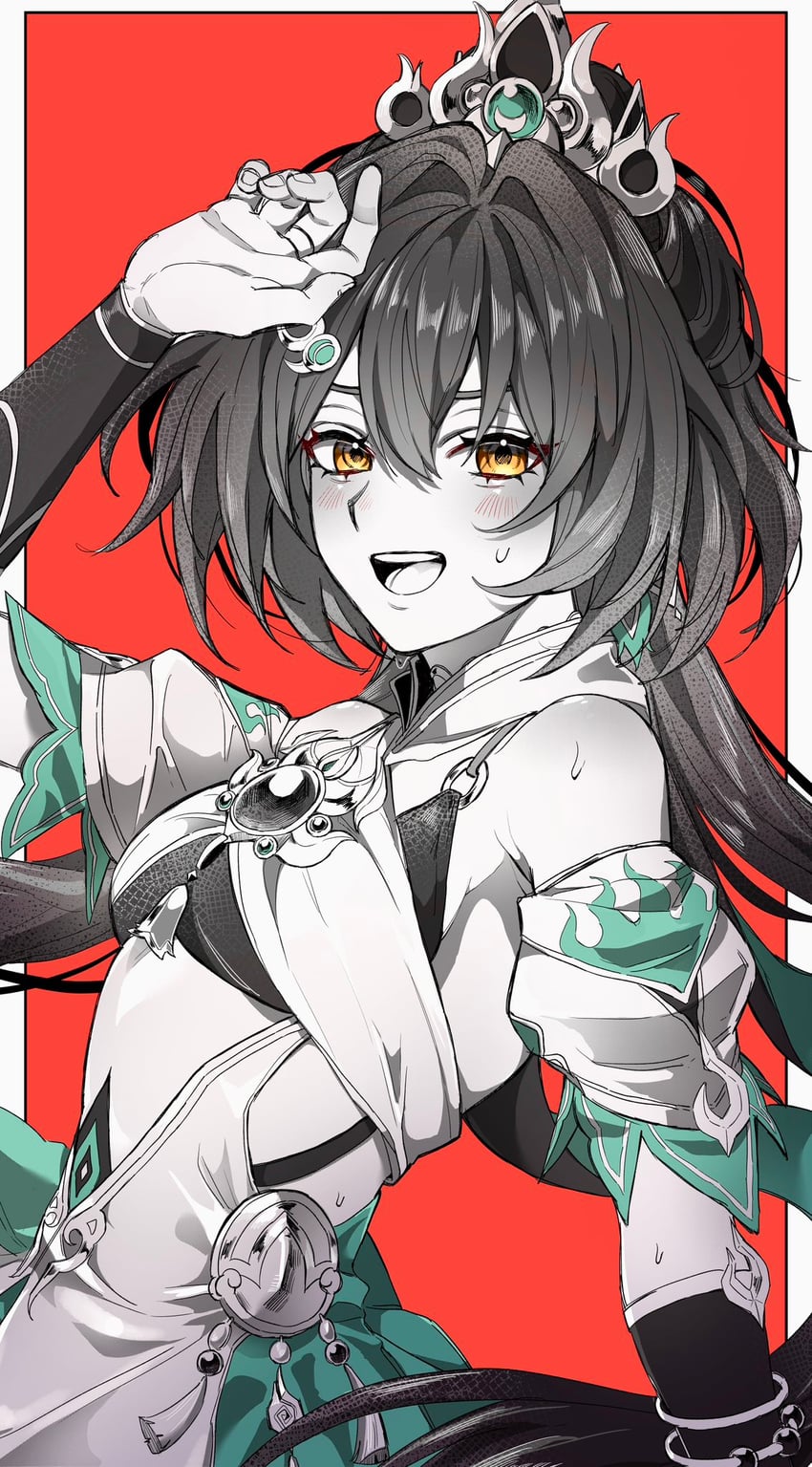 yunli (honkai and 1 more) drawn by ba_nnnn