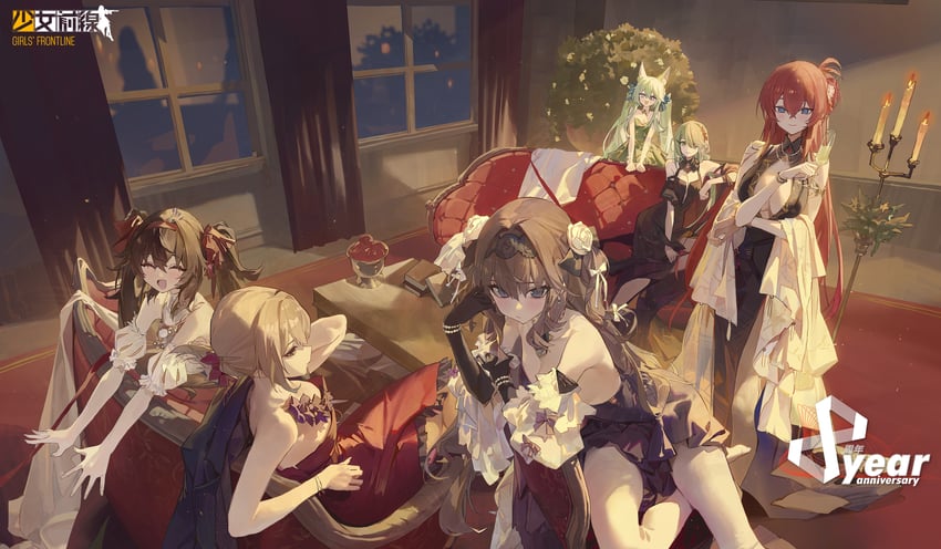 type 97, vector, art556, 6p62, tac-50, and 1 more (girls' frontline) drawn by modare