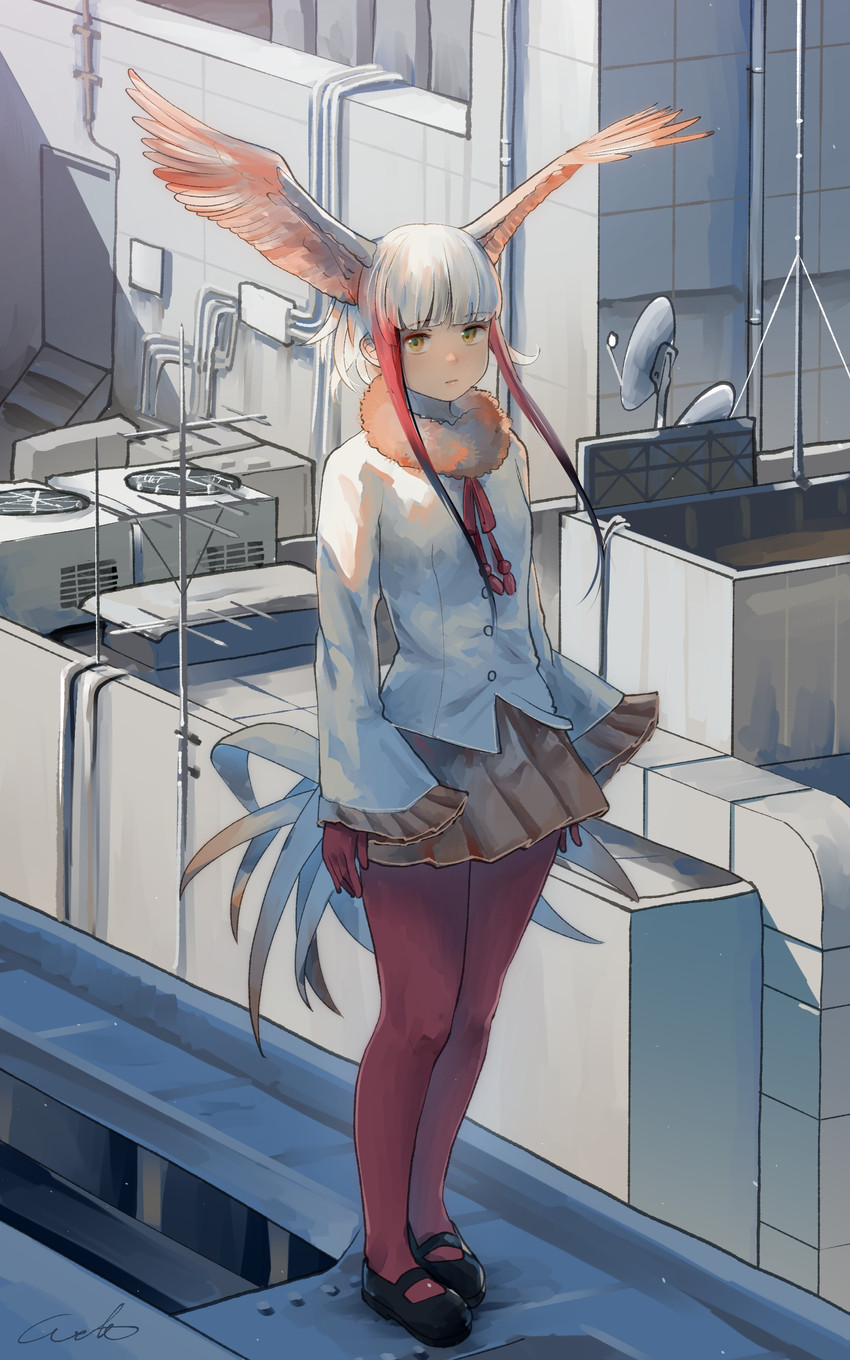 japanese crested ibis (kemono friends) drawn by welt_(kinsei_koutenkyoku)