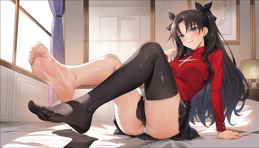 tohsaka rin (fate and 1 more) drawn by dysoor and otakueden1995