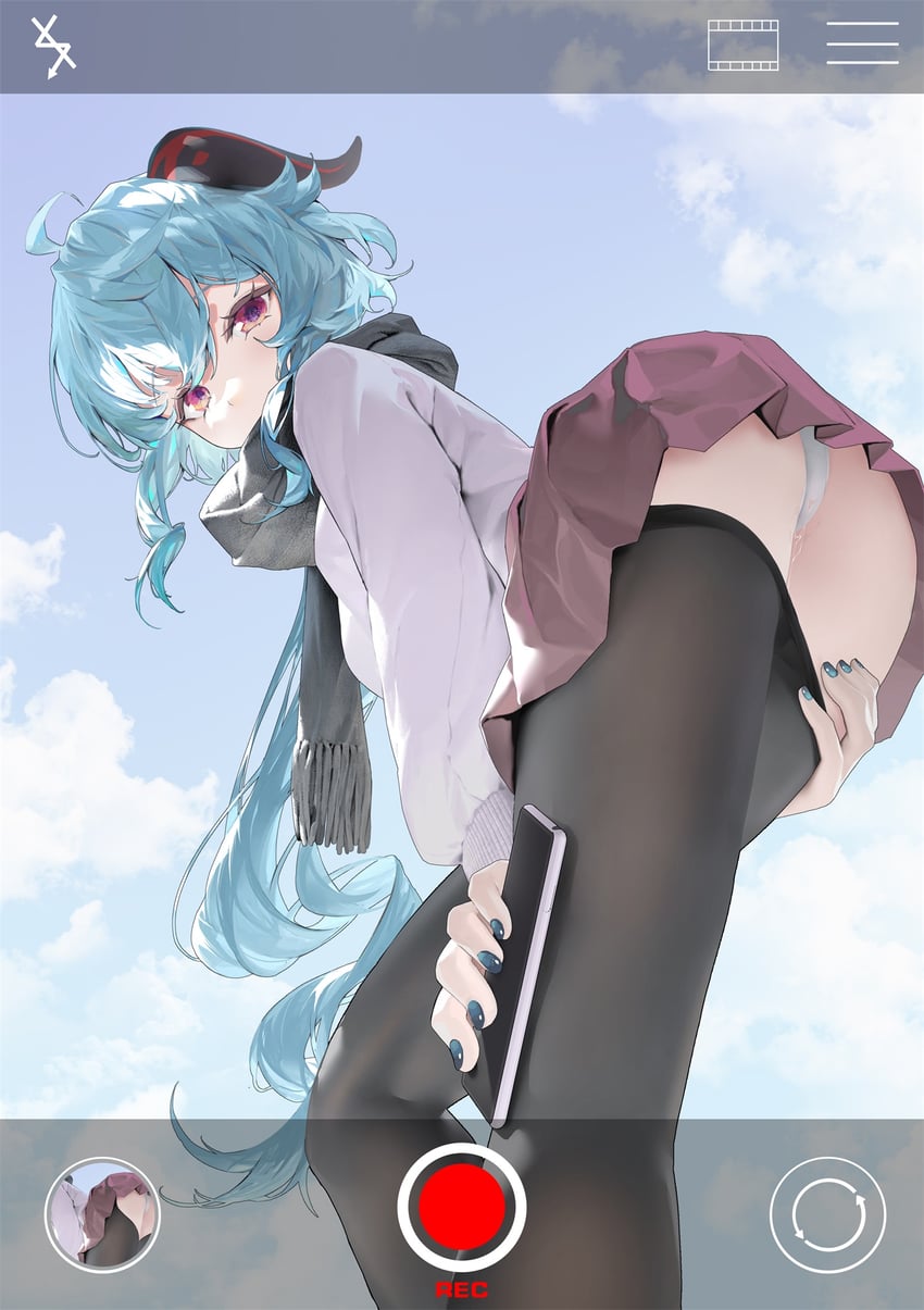 ganyu (genshin impact) drawn by haku89 and moe_maboroshi_jigen