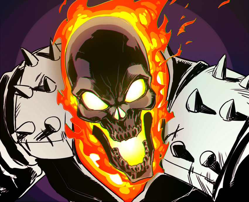 ghost rider (marvel and 1 more) drawn by spacezin