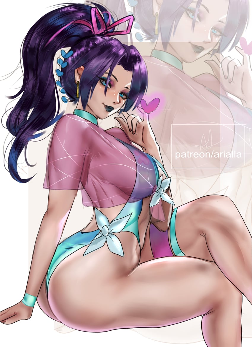 psylocke (marvel and 2 more) drawn by arialla_draws