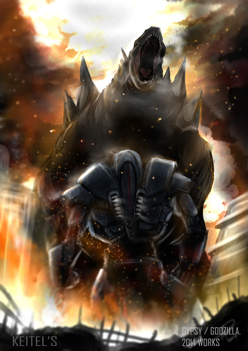 godzilla and gipsy danger (pacific rim and 2 more) drawn by keitel_von_birsk
