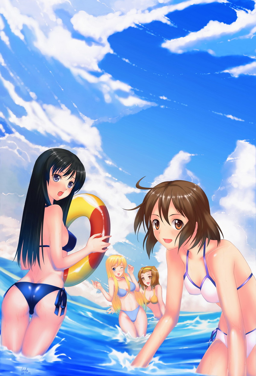 akiyama mio, hirasawa yui, tainaka ritsu, and kotobuki tsumugi (k-on!) drawn by laida