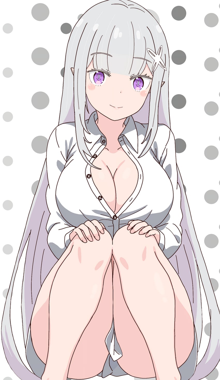 emilia (re:zero kara hajimeru isekai seikatsu) drawn by remnia